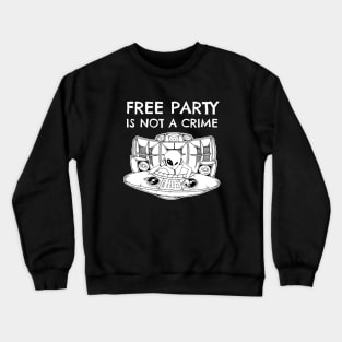 Alien Ufo Dj Liveset Vinyl Mixing Rave Partie Crewneck Sweatshirt